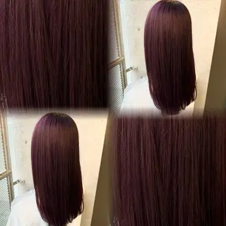 セミロング カラー 髙橋 李里亜のヘアスタイル