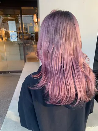 セミロング カラー ブリーチ/アレンジ 天満/chihiroのヘアスタイル