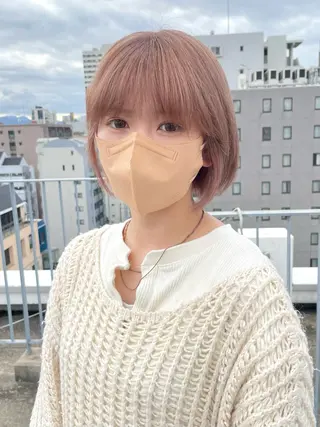 ショート カラー lani hair salon所属・SHOTO ハイトー ン/デザインカラーのヘアスタイル