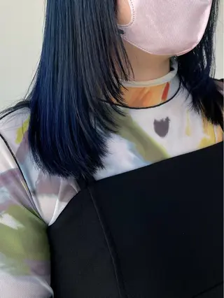 ミディアム カラー 艶カラー🌙縮毛矯正 /ボブ【Reina】のヘアスタイル