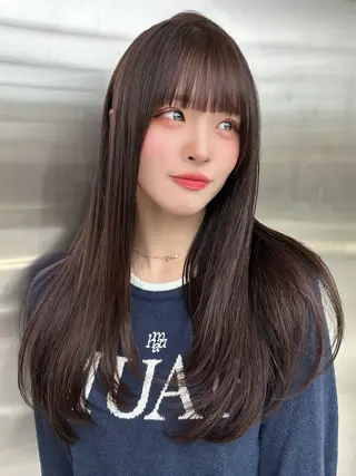 ロング カラー SALOWIN三軒茶屋店所属・🇰🇷韓国レイヤー の神様🇰🇷のヘアスタイル