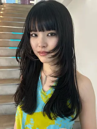 ロング カラー 🌟暖色系ハイトーン 🌟AIのヘアスタイル