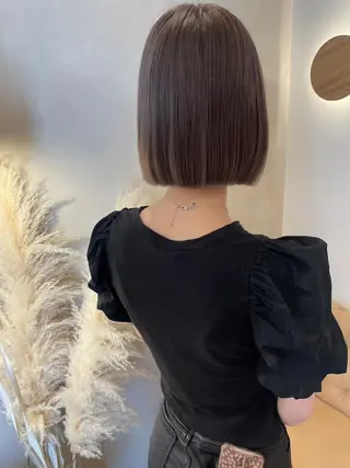 ミディアム カラー パーマ 暖色/ミルクティー/ レイヤー/yuriaのヘアスタイル