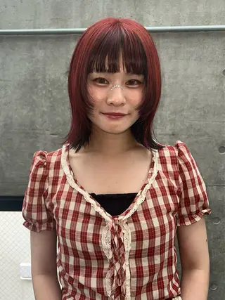 ミディアム カラー 🎀ハイトーン/レイ ヤー/Reina🎀のヘアスタイル