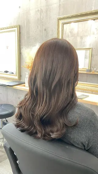 セミロング カラー Sunny side 大名 RIOのヘアスタイル