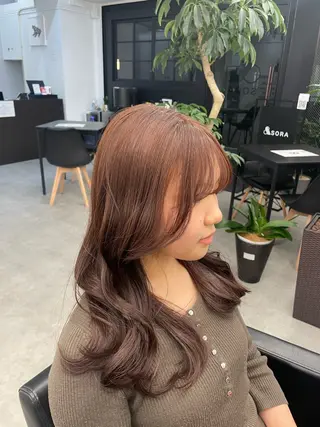 セミロング カット モデル募集/ホノカのヘアスタイル