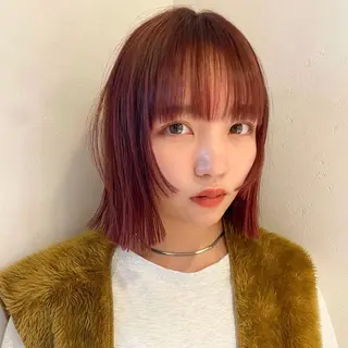 ミディアム カラー irwi/イルウィ所属・miku🎀門前仲町 ブリーチ・レイヤーのヘアスタイル