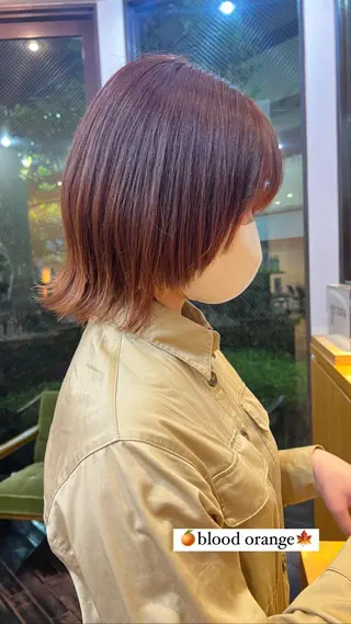 ミディアム カラー 🍑明石 桃🍑のヘアスタイル