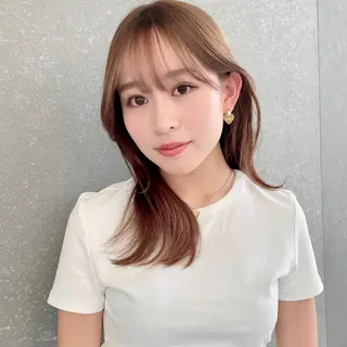 セミロング 山本翔一郎 韓国顔周りレイヤーのヘアスタイル