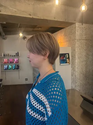 ショート カラー fifth仙台所属・fifth 庄子愛彩のヘアスタイル