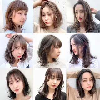 ミディアム カラー パーマ 寺山 佳貴のヘアスタイル
