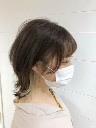 ミディアム カラー まつげ兼任しもさこ 🌟レイヤー得意のヘアスタイル