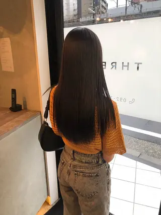 ロング 【髪質改善】 【酸性ストレート】のヘアスタイル