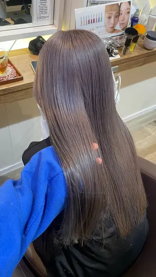 ロング 🎀ハイトーン/ 艶カラー/夕月🎀のヘアスタイル