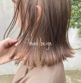 ミディアム カラー ヘアアレンジ ブリーチなしで透明感 艶カラー【Ryo】のヘアスタイル