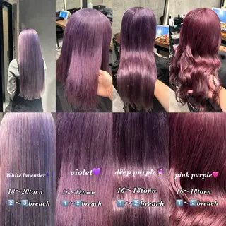 ロング カラー 暖色/ハイトーン/ カラー/HBLのヘアスタイル