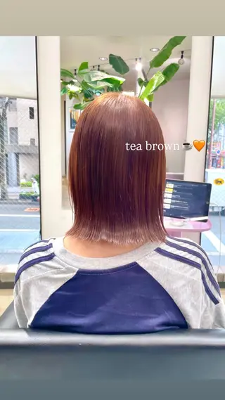 カラー カノン/暖色カラー /酸性ストレートのヘアスタイル