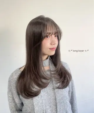 ロング カラー sora/レイヤー/ 似合わせカット🎀のヘアスタイル
