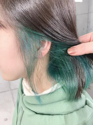 ミディアム カラー 髪質改善色素改善特化 keiのヘアスタイル