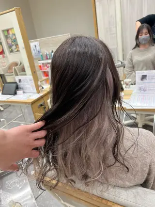 ロング カラー 太白区白髪ぼかし/ ボブカット/千葉達人のヘアスタイル