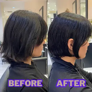 ショート YASU🍎CUT 赤系カラー/ヘアケアのヘアスタイル