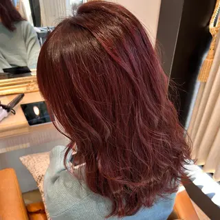 ミディアム カラー ブリーチなし/暖色/ 透明感/ririkaのヘアスタイル