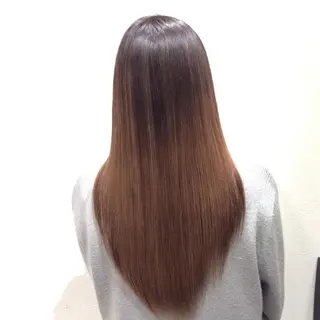 ロング カラー パーマ ボブスタイル/ 透明感カラー/八幡のヘアスタイル