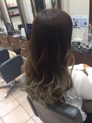 セミロング ロング カラー ヘアアレンジ MODE K's松原 YUMIのヘアスタイル