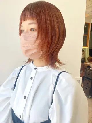 ミディアム カラー 齋藤 咲のヘアスタイル