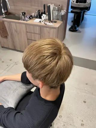 ショート カラー メンズ 髪質改善/縮毛/トリ ートメント/平野広大のヘアスタイル