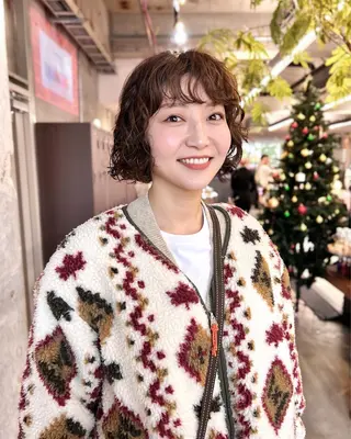 ミディアム 伊藤ほのか /パーマ/ショートのヘアスタイル