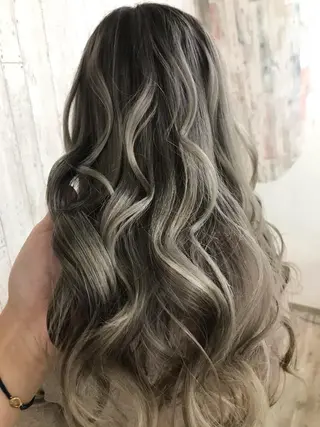 ロング カラー 前髪カット無料🎉 髪質改善✨影山湧市のヘアスタイル