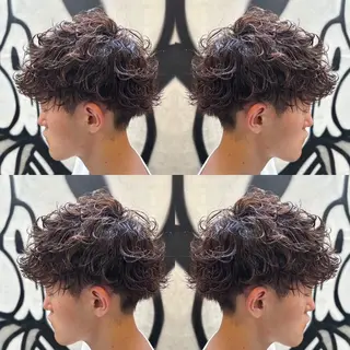 ショート メンズ ⚡️メンズパーマ特化 mens支持◎/忠地のヘアスタイル