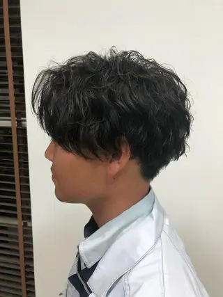 ショート カラー パーマ ヘアアレンジ メンズ ❣️倉敷❣️美髪 カラー能登一成のヘアスタイル