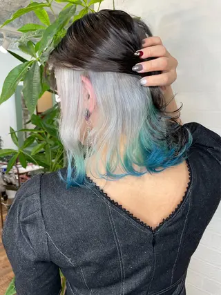 セミロング カラー Re:ta Hair 飯田淳平のヘアスタイル