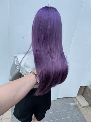 セミロング カラー ピンク🎀ブロンド 💎ハイトーン/大和のヘアスタイル