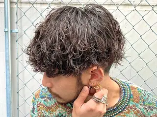 ショート パーマ メンズパーマ特化 園田　楓莉のヘアスタイル