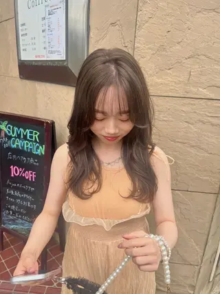 ロング 田中 月菜のヘアスタイル