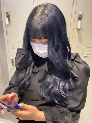 ロング カラー パーマ ヘアアレンジ メンズ キッズ ネイル マツエク・マツパ アイブロウ 🎀韓国スタイル YURINA🎀のヘアスタイル