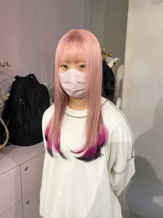 ロング カラー qulim所属・前橋 姫奈のヘアスタイル