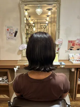 ミディアム カラー さかむら ななみのヘアスタイル