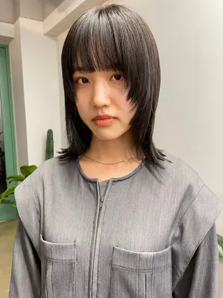 ミディアム 森田 博樹のヘアスタイル