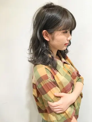 ミディアム カラー ディレクター ノナカのヘアスタイル