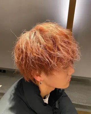 ショート カラー パーマ メンズ 江﨑 翔のヘアスタイル