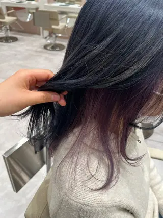 セミロング カラー 桑原 りゆのヘアスタイル