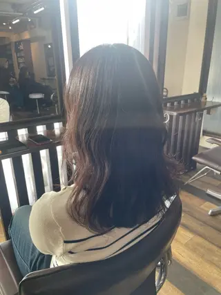 セミロング カラー canonart上田 里恵のヘアスタイル