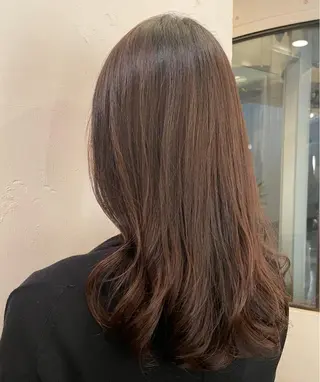 セミロング パーマ TIECHEL所属・韓国ナチュラル・ ベージュ/落合夏希のヘアスタイル