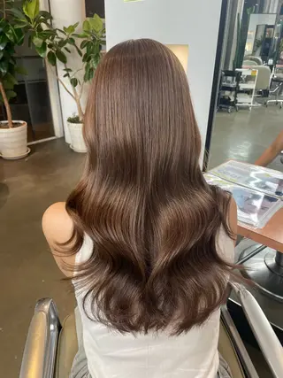 ロング カラー 🍑まき/カット /髪質改善カラー🍑のヘアスタイル
