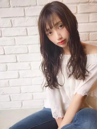 ロング カラー ヘアアレンジ 當間 大知のヘアスタイル