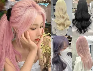 ロング カラー 韓国ヘア🩵 🩵BIZEのヘアスタイル
